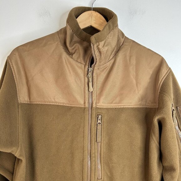Condor Jacket Mens Medium Coyote Brown Alpha Fleece Tactical Zip Pockets 601 - Picture 2 of 11